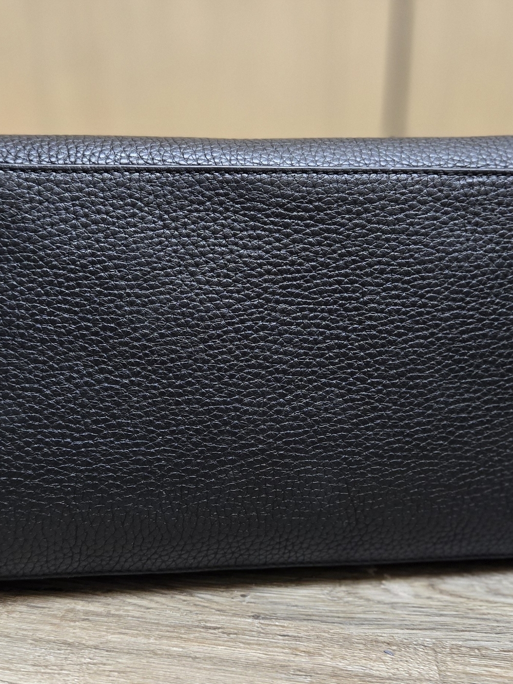Tory Burch Black Pebbled Leather Tote with Braided Handles - Picture 7 of 8